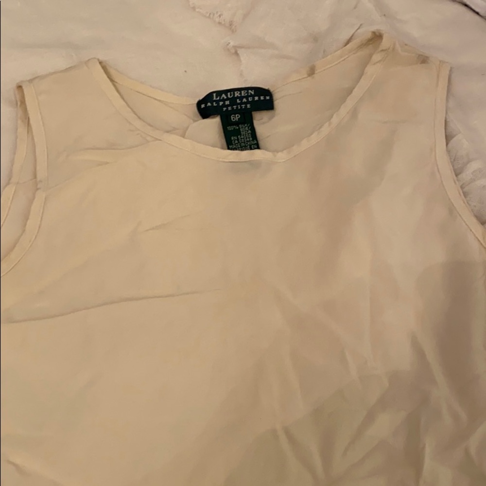Beige silk shell